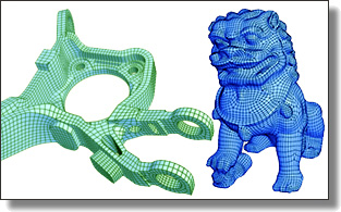 Super robust quad meshing by mixing parameterization and Morse complex...
